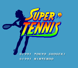 Super Tennis (USA) Title Screen